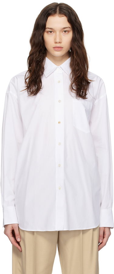 Риза Stella McCartney Stella McCartney Oversized  Shirt Бяло | 6200443CU100, 0