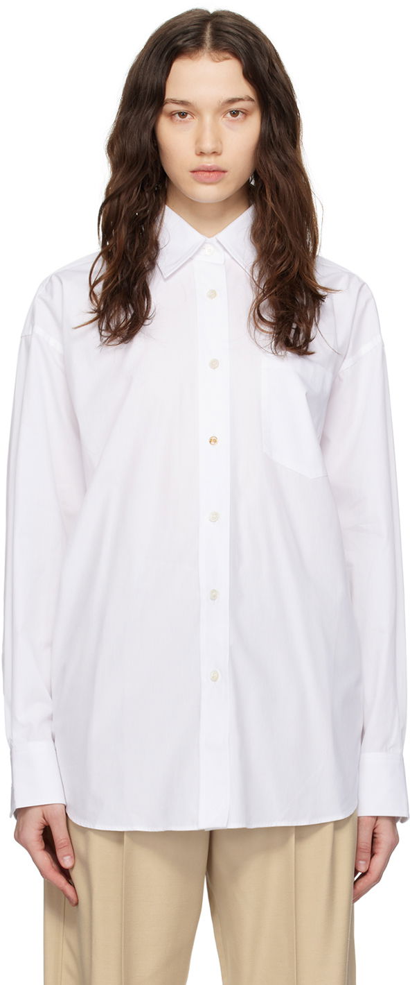 Риза Stella McCartney Stella McCartney Oversized  Shirt Бяло | 6200443CU100