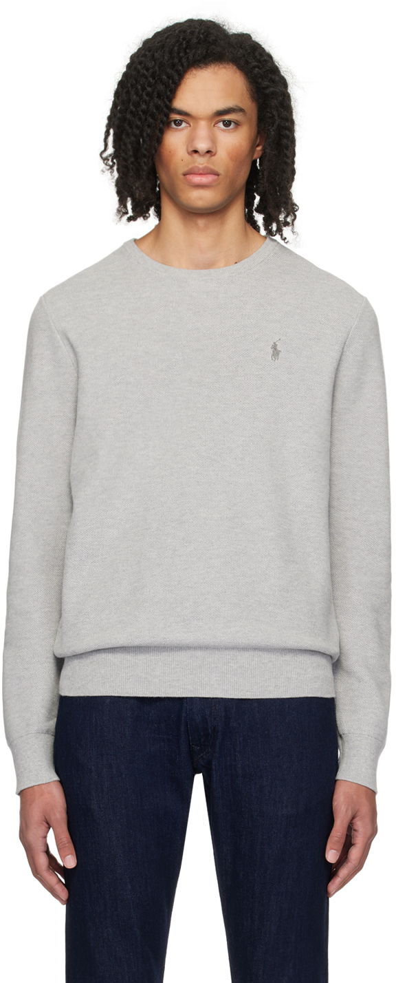 Пуловер Polo by Ralph Lauren Textured Sweater Сиво | 710918163002