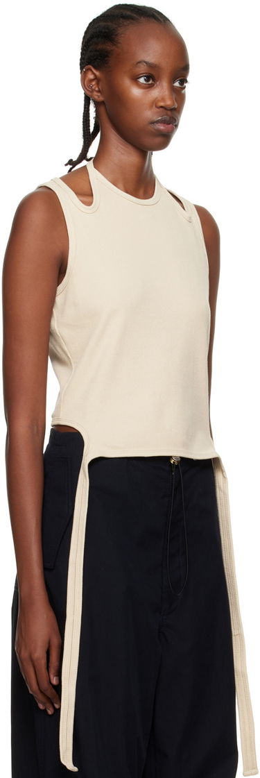 Потник Dion Lee Halter Neck Tie Tank Top Бежово | C3029R22, 4