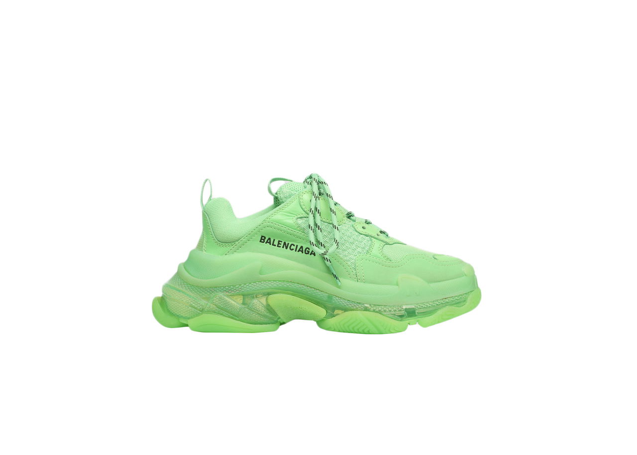 Кецове и обувки Balenciaga Triple S Soft Neon Green Clear Sole W Зелено | 544351W2CF13801, 0