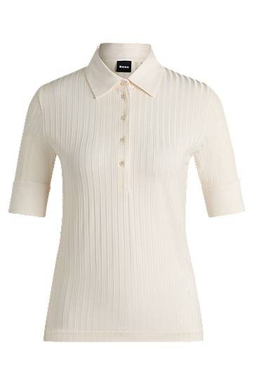 Ribbed Polo T-shirt
