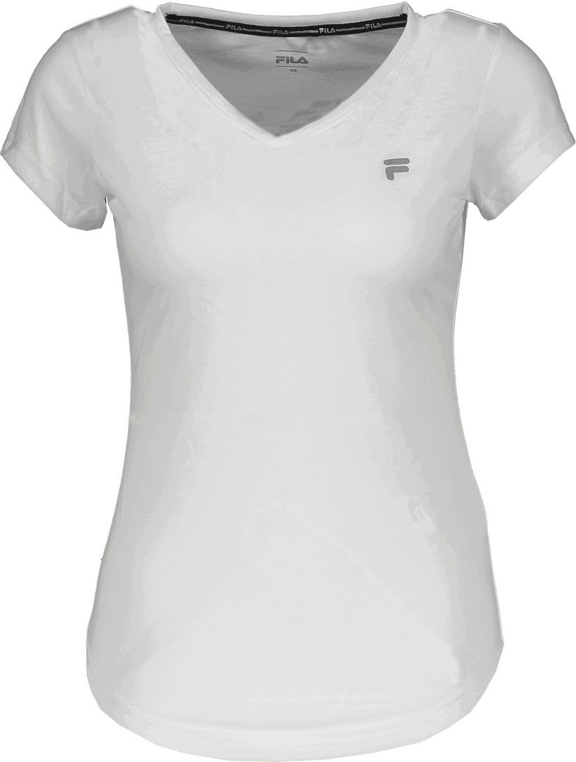 Тениска FILA V-neck Running T-shirt Rostow Бяло | faw0057-10002