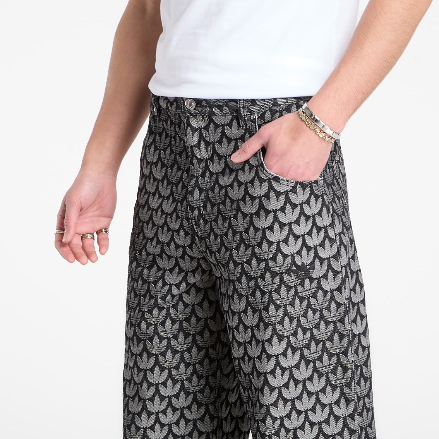 Панталони adidas Originals Monogram Wide-Leg Pants Многоцветен | KC6380, 1
