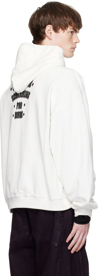 Суитчър We11done We11done Cat Poster Graphic Hoodie Бяло | WD-TH2-25-837-U-WH, 2