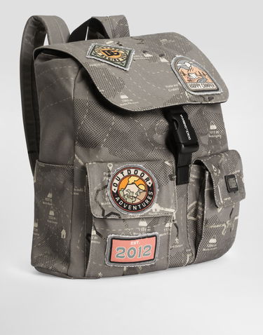 Раница Dolce & Gabbana Dolce & Gabbana Printed Canvas Backpack Сиво | EM0120AY219HH5RJ, 2