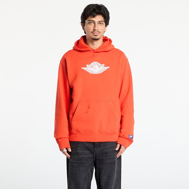 Rare Air Distressed Fleece Pullover Hoodie with Wings Logo