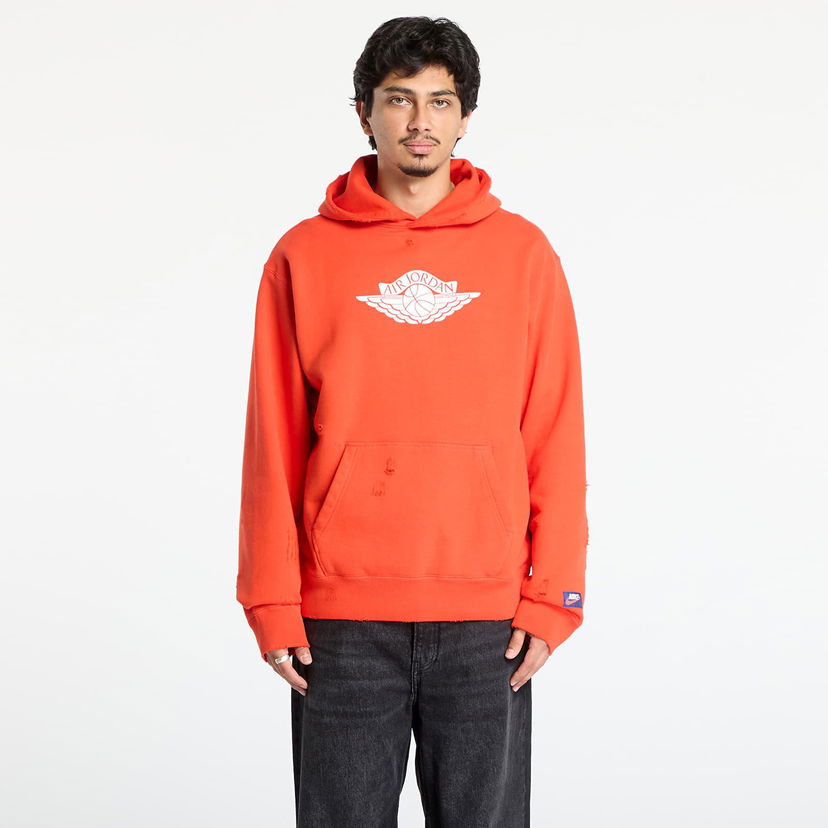 Суитчър Jordan Rare Air Distressed Fleece Pullover Hoodie with Wings Logo Оранжево
 | IB3003-673