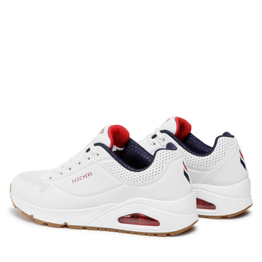 Кецове и обувки Skechers Uno Бяло | 52458-WNVR, 3