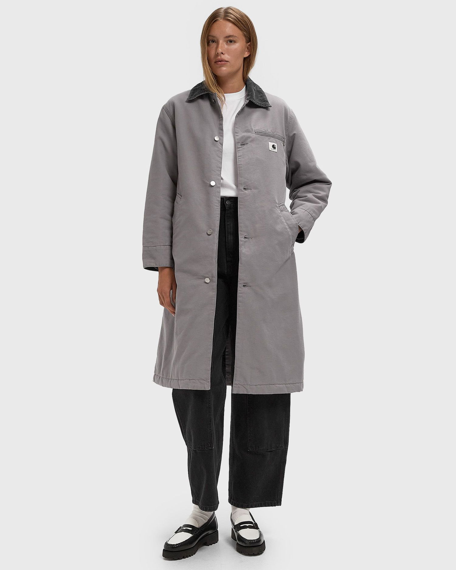 Палта Carhartt WIP Webster Long Coat Сиво | I035676-3D3.06, 1