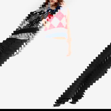 Пуловер Charles Jeffrey Loverboy Charles Jeffrey Loverboy Argyle Knit Cropped Vest Многоцветен | 054091401, 4