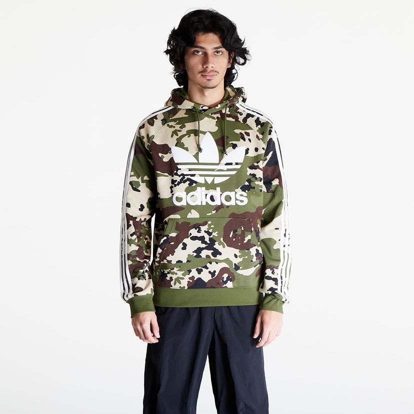 Суитчър adidas Originals Camo Hoodie Green Многоцветен | IS0209