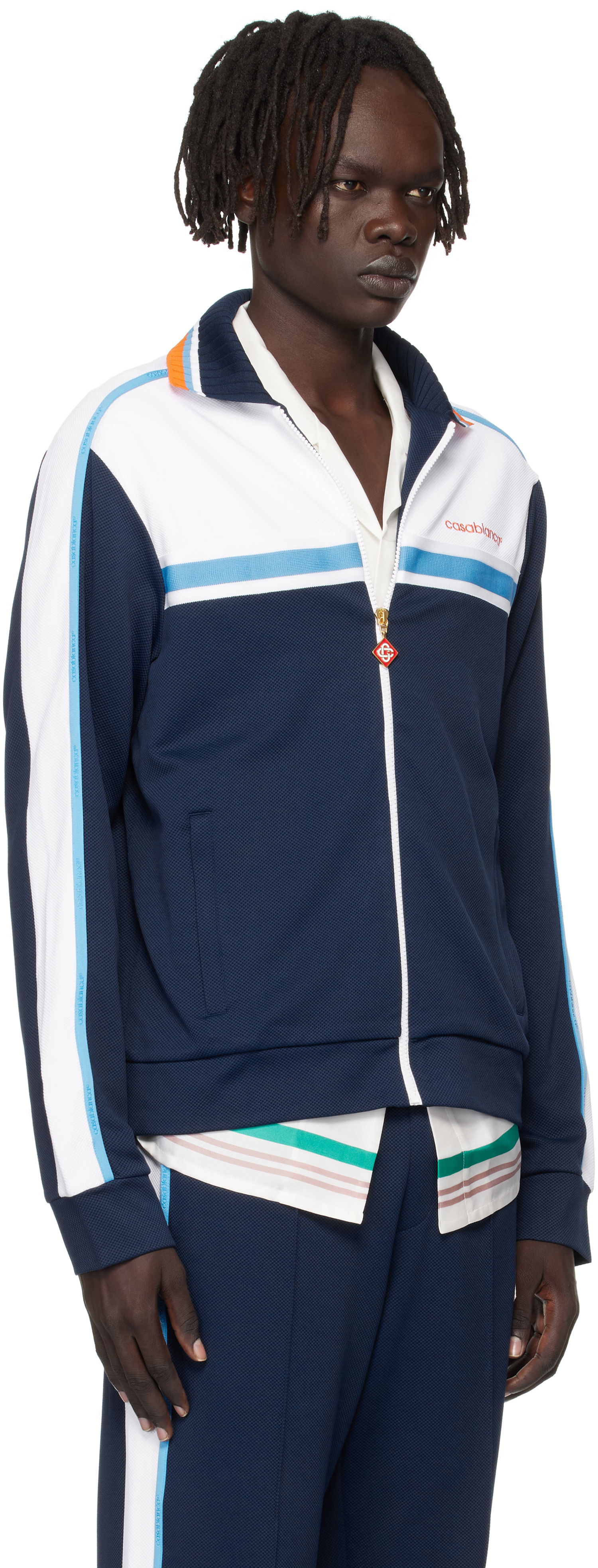 Яке Casablanca Casablanca Pique Track Jacket Тъмно синьо | MPF25-JTP-391-01, 1