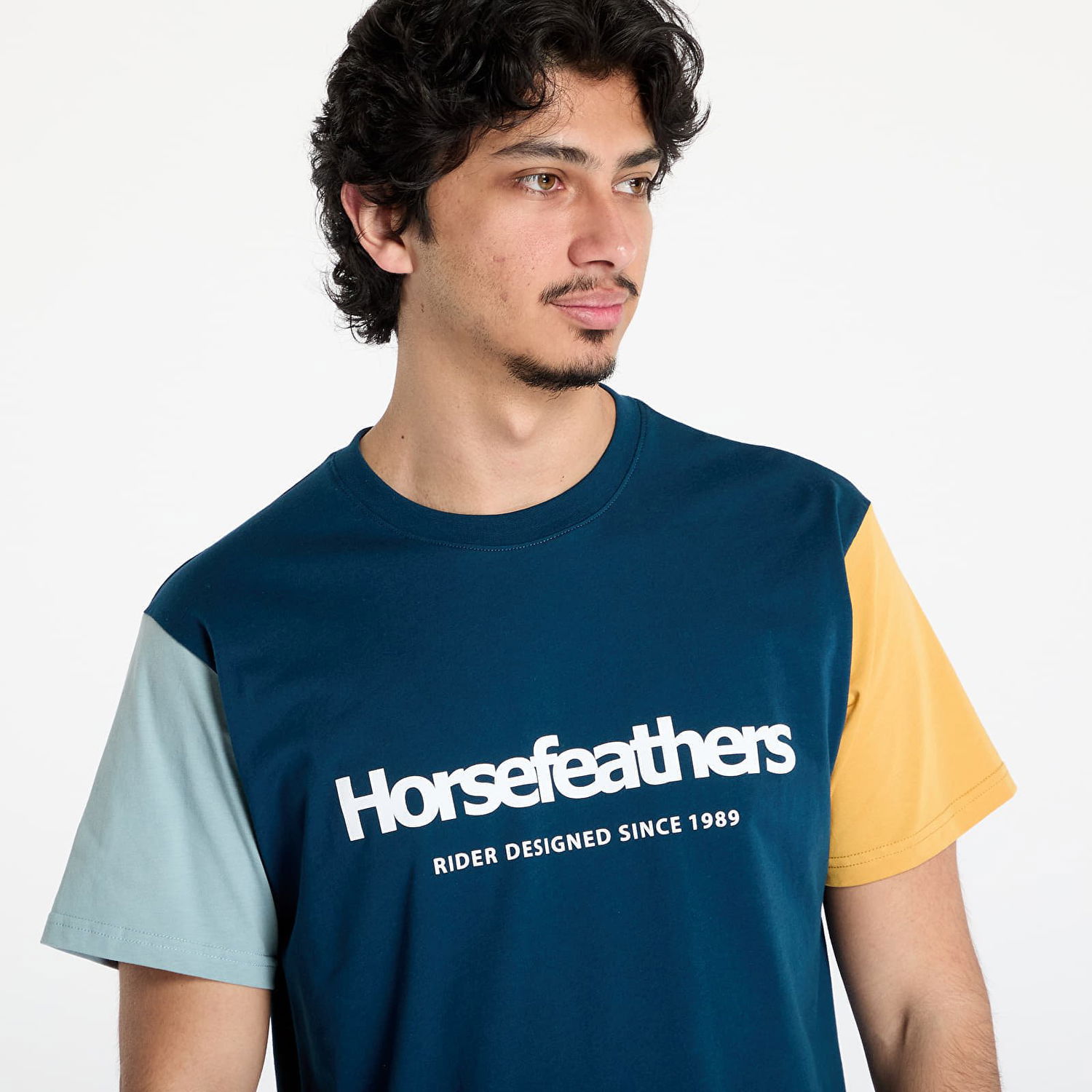 Тениска Horsefeathers Horsefeathers Quarter T-Shirt Тъмно синьо | SM1178Z, 1