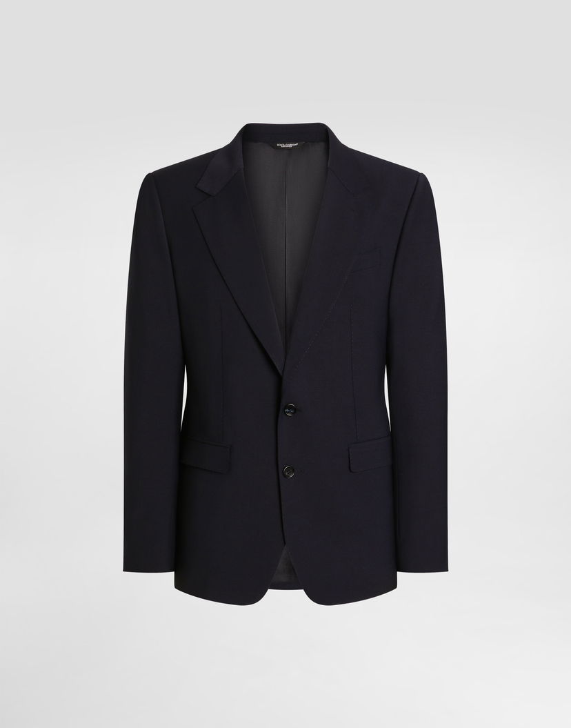 Яке Dolce & Gabbana Dolce & Gabbana Taormina Single-Breasted Wool Canvas Jacket Тъмно синьо | G2VK7TFURK8B3681