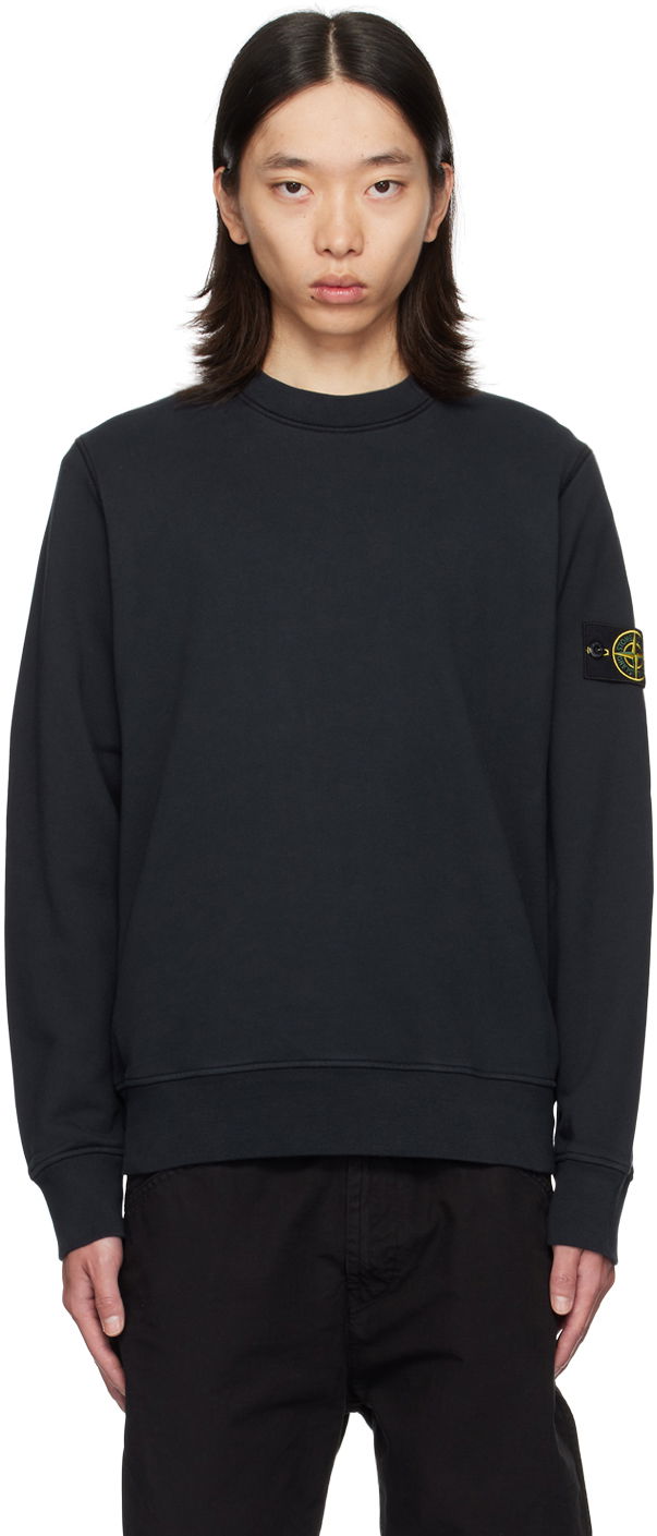 Суитчър Stone Island Navy Garment-Dyed Sweatshirt Тъмно синьо | 811563051, 0