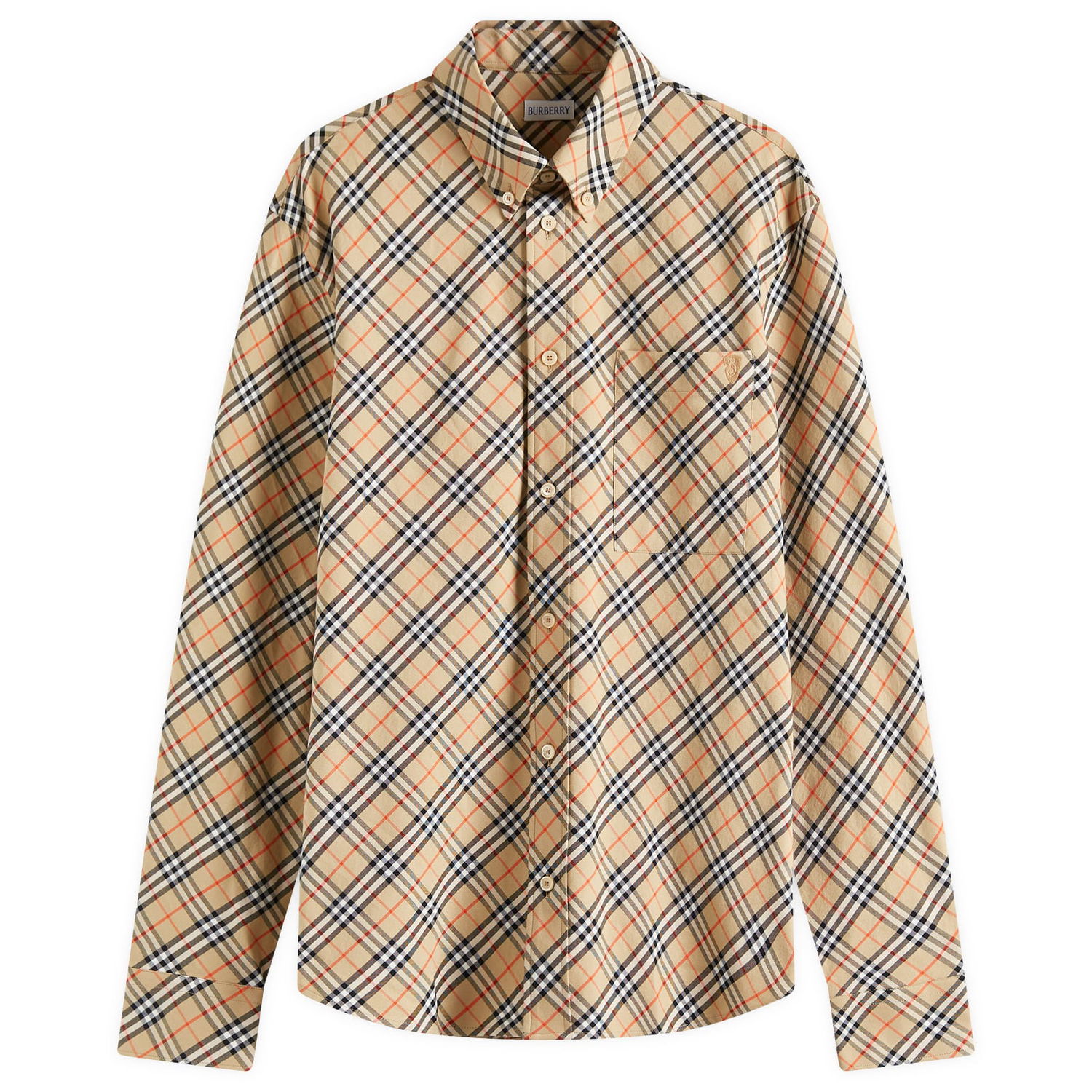 Риза Burberry Burberry Check Oxford Shirt, Size Medium Бежово | 8104072-B9368, 0