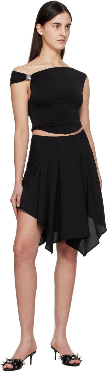 Пола Miaou Miaou Ty Asymmetrical Midi Skirt Черно | 4072GGTBLK, 3