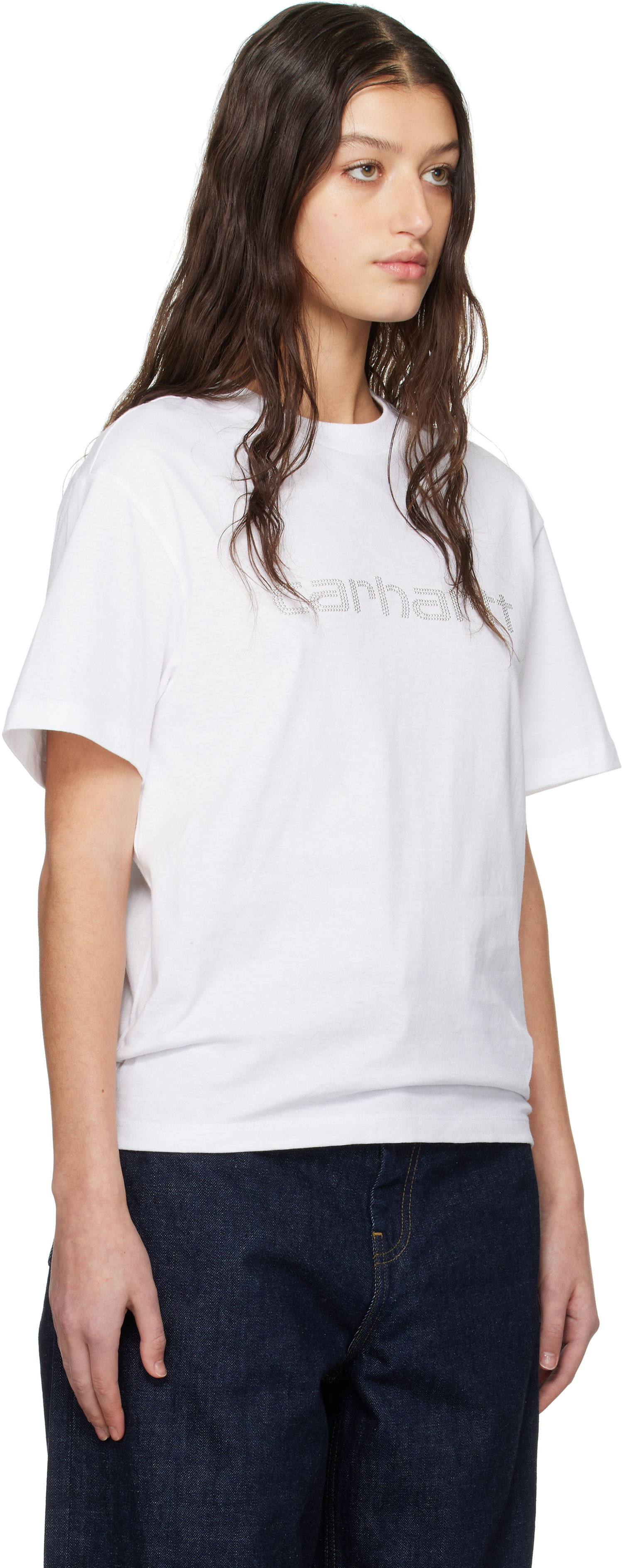 Тениска Carhartt WIP Rivet Script T-shirt Бяло | I034406 0YFXX, 1