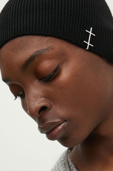Шапка HELIOT EMIL Black Ribbed Knit Beanie Черно | PREAW24.16.107, 4