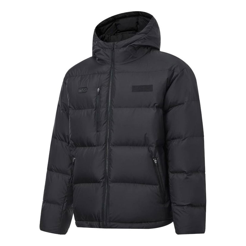 Пухо яке Li-Ning Wade Logo Down Hooded Jacket Черно | AYMT155-1