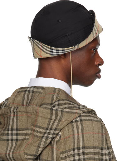 Шапка Burberry Burberry Check Brim Gabardine Bucket Hat Бежово | 8112364, 2