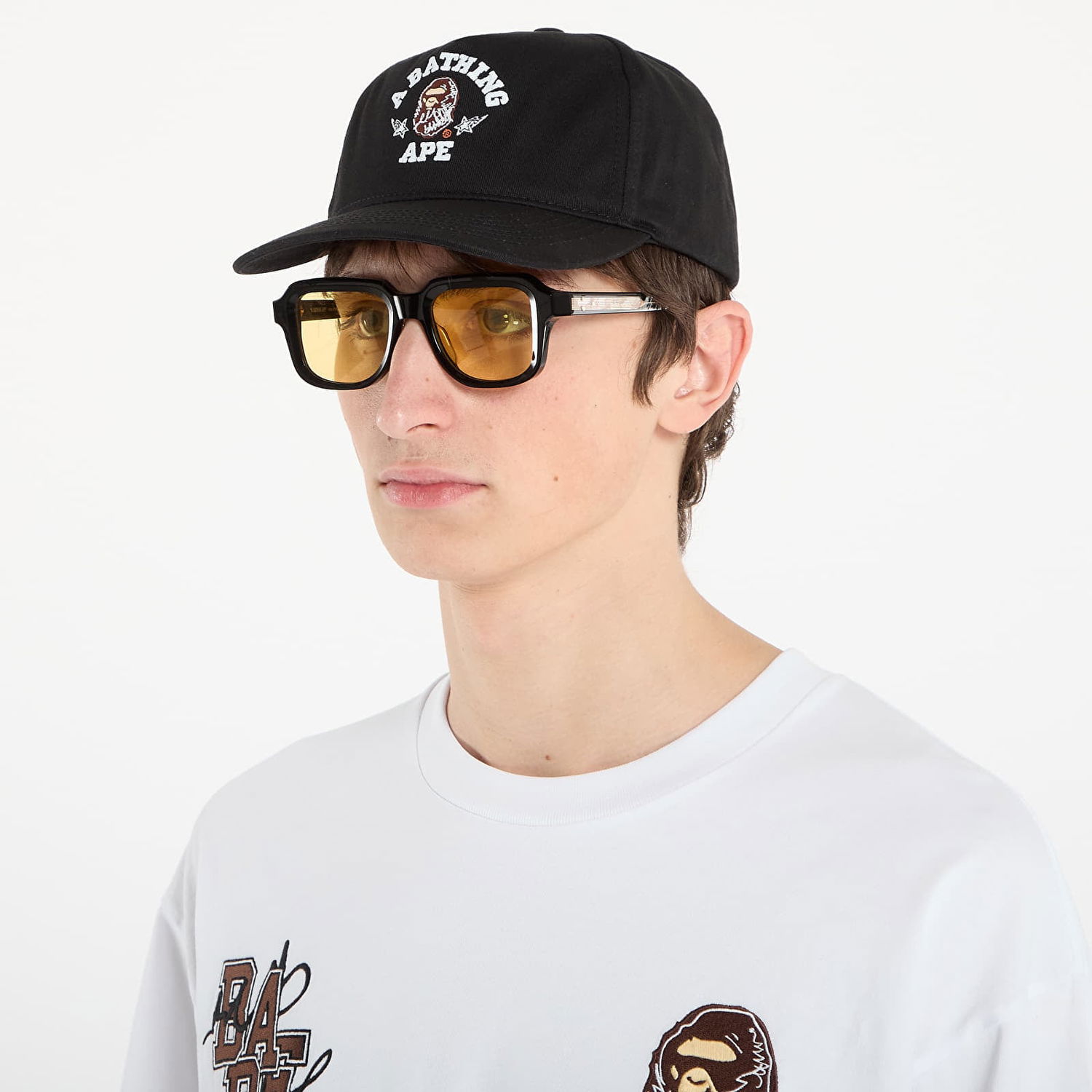 Шапка с козирка BAPE BAPE® x FOOTSHOP - Scribble Ape Cap Black Черно | 001CPL721311MBLK, 1
