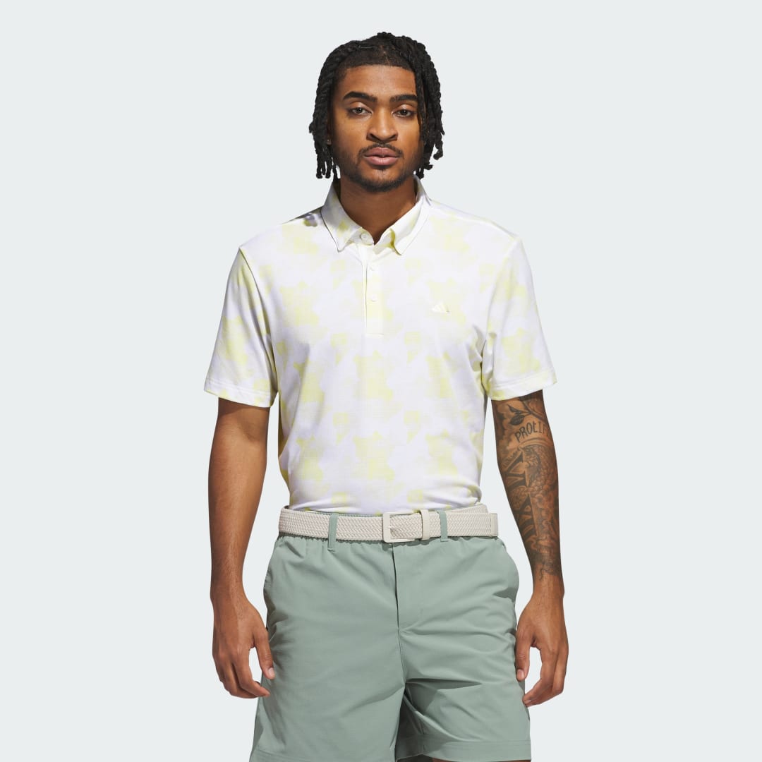 Поло тениска adidas Performance Go-To Printed Polo Shirt Бяло | JF4936, 0