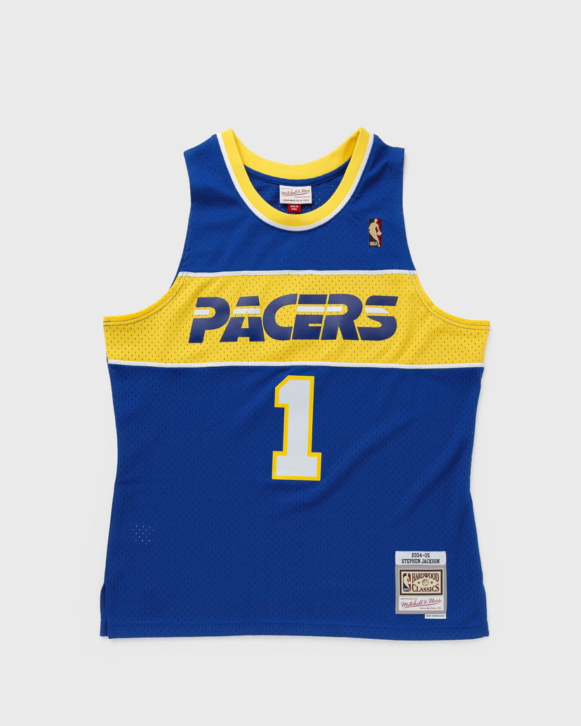 Фланелка Mitchell & Ness NBA SWINGMAN JERSEY INDIANA PACERS HWC 2004-05 STEPHEN JACKSON #1 Синьо | SMJY6145-IPA04SJAROYA