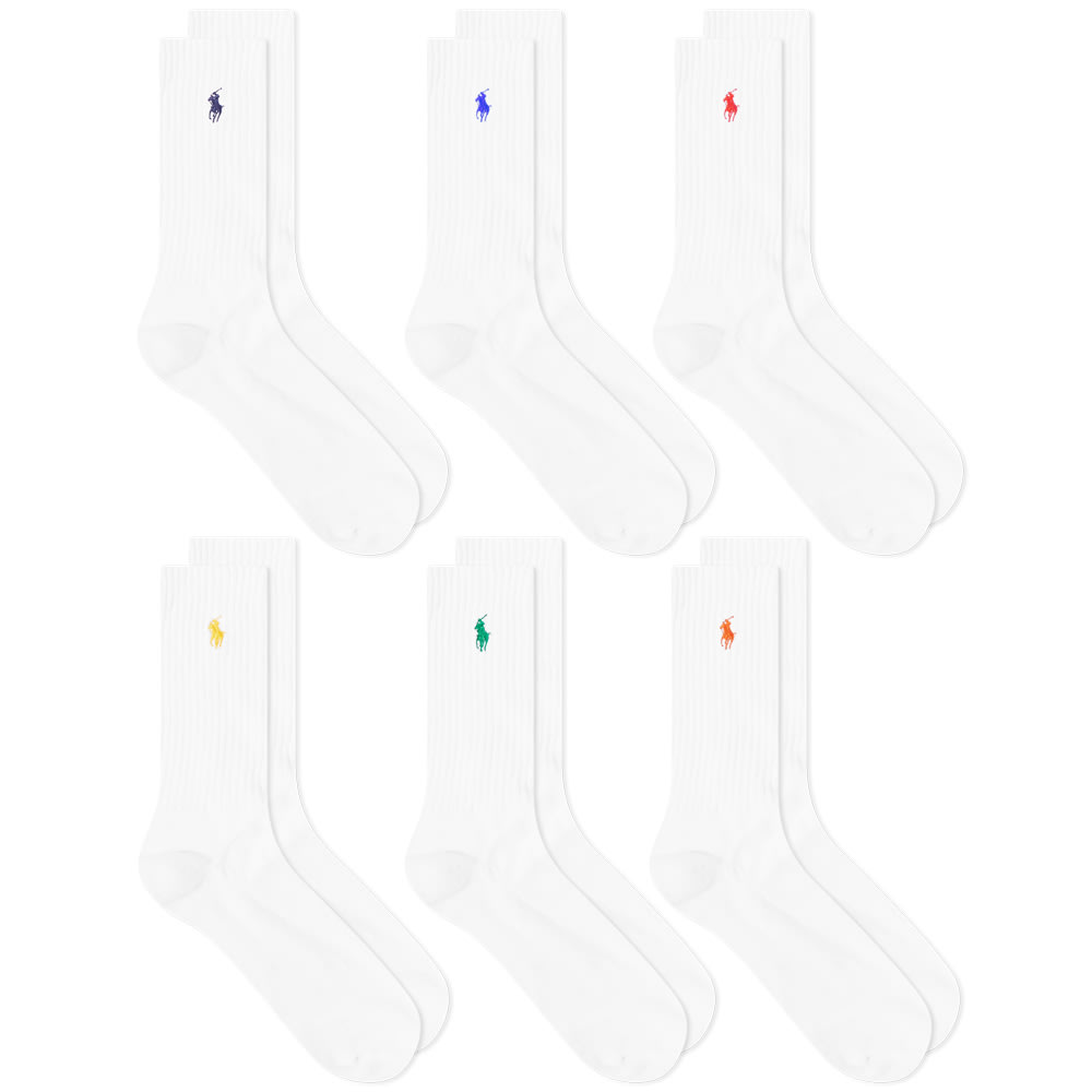 Чорапи Polo by Ralph Lauren Multicoloured PP Sports Sock - 6 Pack Бяло | 449799740002, 0