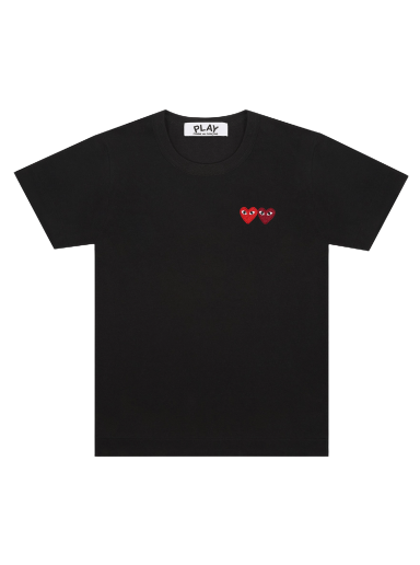 Тениска Comme des Garçons PLAY Double Heart T-Shirt Черно | AZ T226 051 1