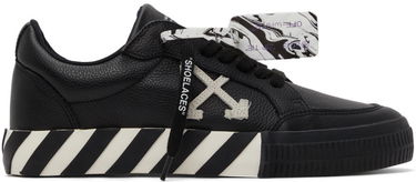 Кецове и обувки Off-White Black Leather Vulcanized Low Sneakers Черно | OMIA085F21LEA0031001, 0