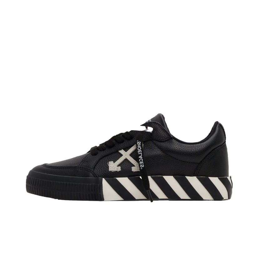 Кецове и обувки Off-White Black Leather Vulcanized Low Sneakers Черно | OMIA085F21LEA0031001