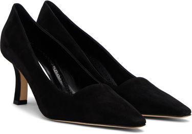 Грижа за обувките Manolo Blahnik Manolo Blahnik Moiralo Suede Heels Черно | 225-1811, 3