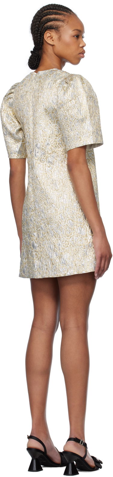 Pокля GANNI Ganni Metallic A-Line Mini Dress Металик | W0036, 2