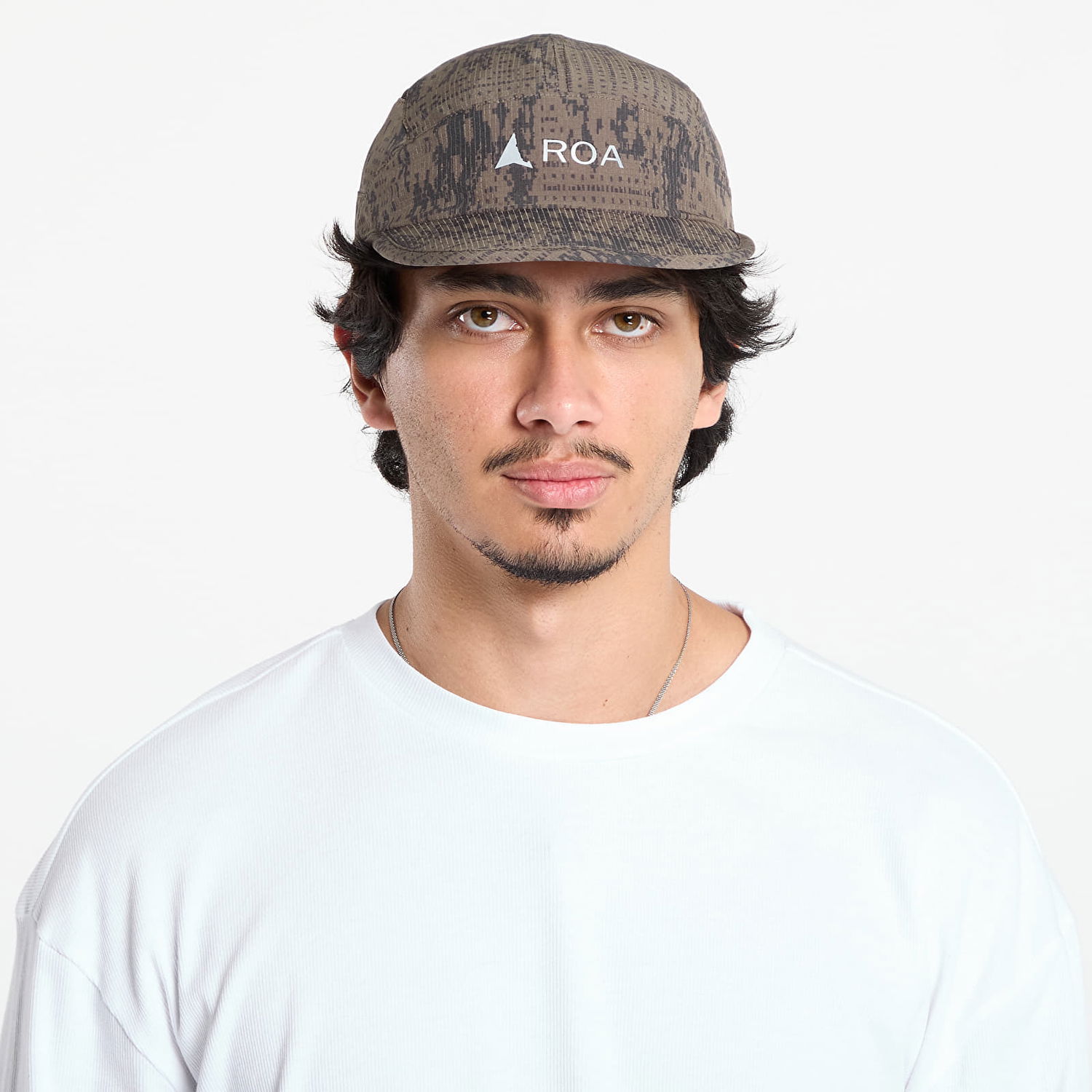 Шапка с козирка ROA ROA Bri Melted Print Open Weave Cap Кафяво | RBMW299FA54 GRN0010, 0