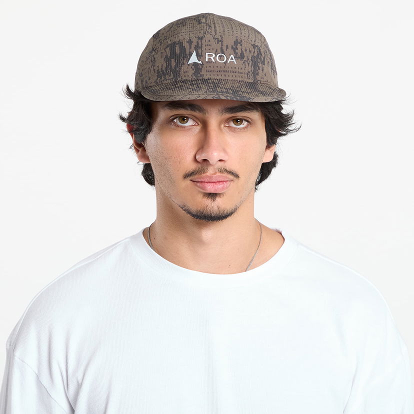 Шапка с козирка ROA ROA Bri Melted Print Open Weave Cap Кафяво | RBMW299FA54 GRN0010