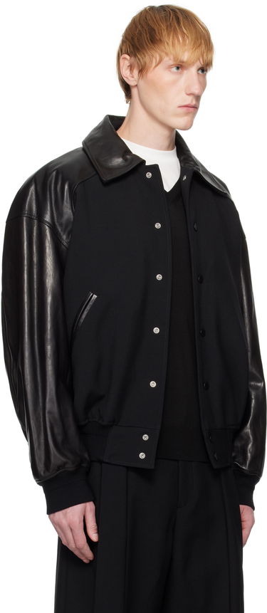Яке бомбър Jil Sander Jil Sander Padded Leather Bomber Jacket Черно | J21SW0050_J40160, 1