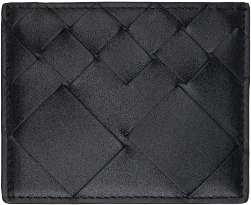 Портфейл Bottega Veneta Intrecciato Card Holder Черно | 778031-V3R53