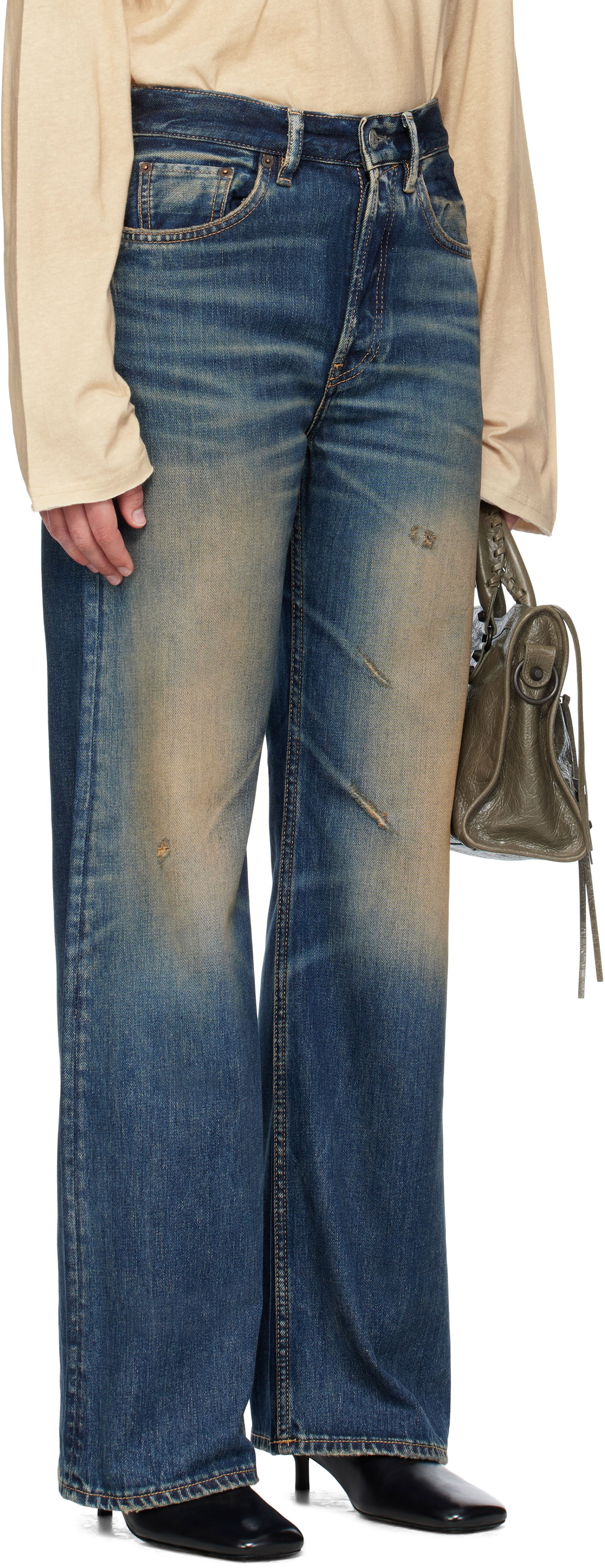 Дънки Acne Studios Regular-Fit 2021M Jeans Синьо | A00547-, 1