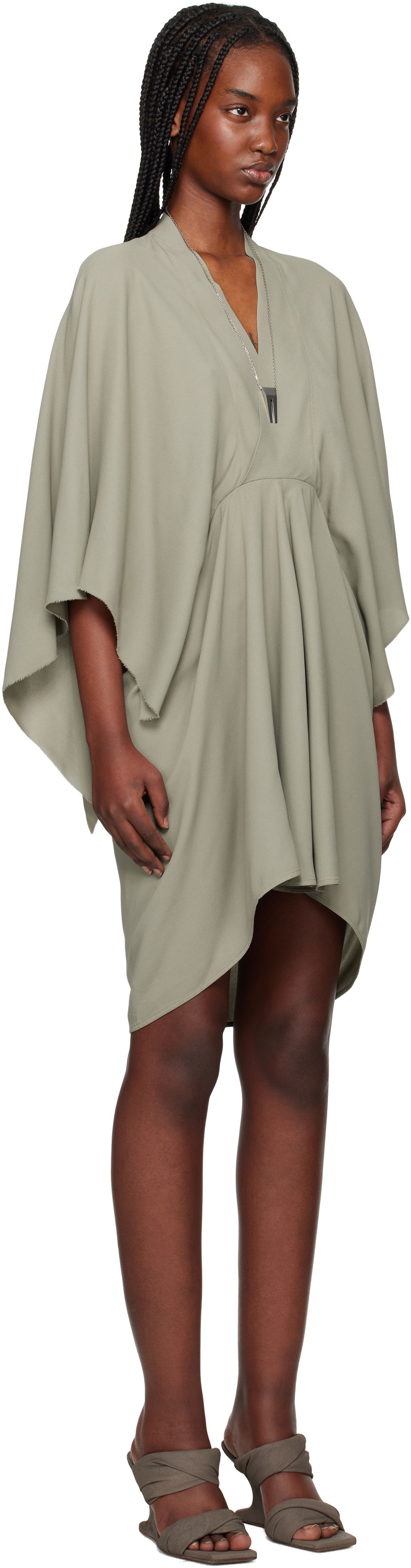 Pокля Rick Owens Rick Owens Hollywood Half Moon Minidress Зелено | RP01E7534 Y, 1