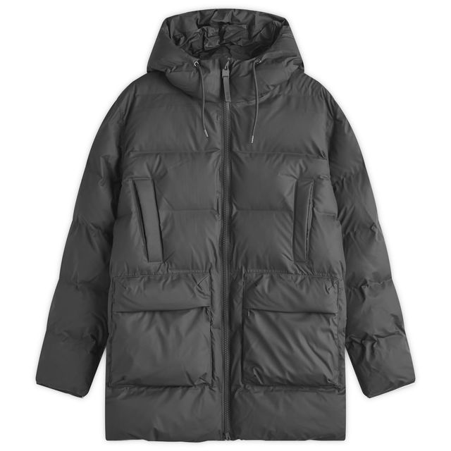 Rains Alta Long Puffer Cargo Jacket, Size X-Large