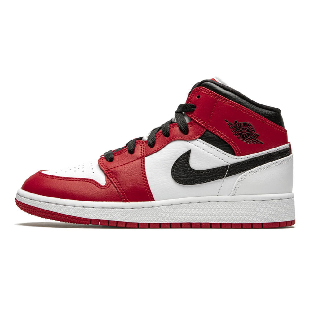 Кецове и обувки Jordan Air Jordan 1 Mid GS "Chicago" Червено | 554275-173, 0