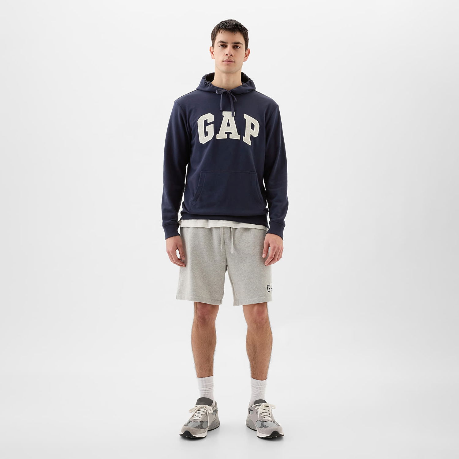 Суитчър GAP French Terry Pullover Logo Hoodie Tapestry Navy Тъмно синьо | 868453-01, 1