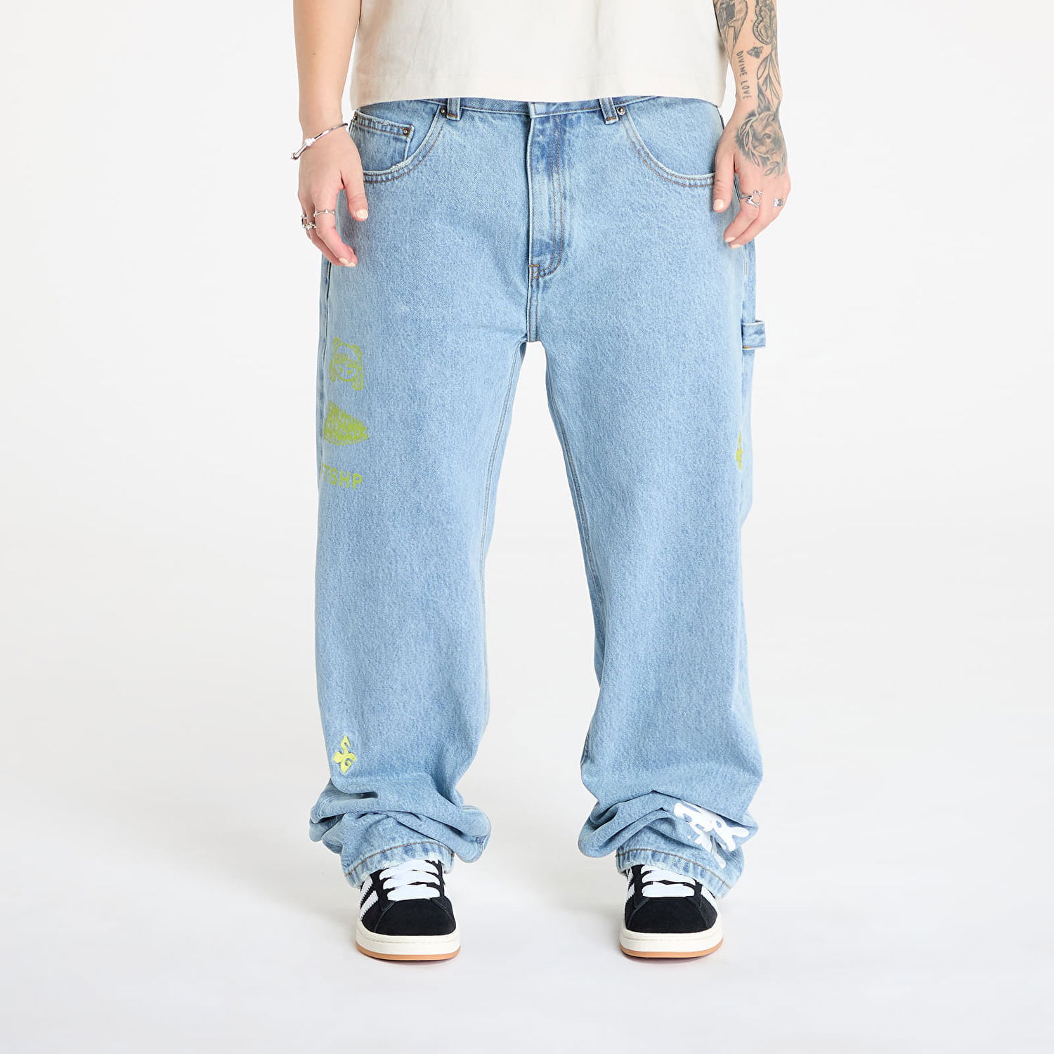 Дънки Footshop Spiritual Gangster Denim Pants Синьо | FTSHP_393, 1