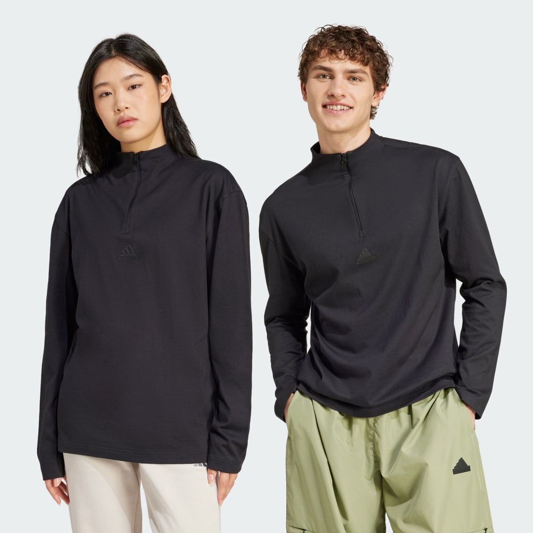 Фланелка adidas Performance adiClub Long Sleeve Zip Черно | JM6730, 0