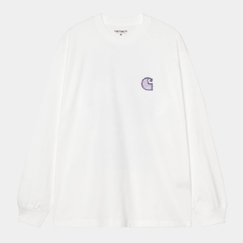 Тениска Carhartt WIP Long Sleeve Mind Your Head T-Shirt Бяло | I035999_7