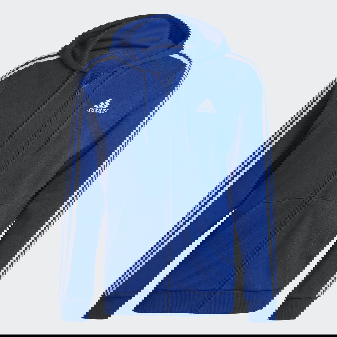 Суитчър adidas Performance Essentials 3-Stripes Full-Zip Hoodie Синьо | HE4427, 0