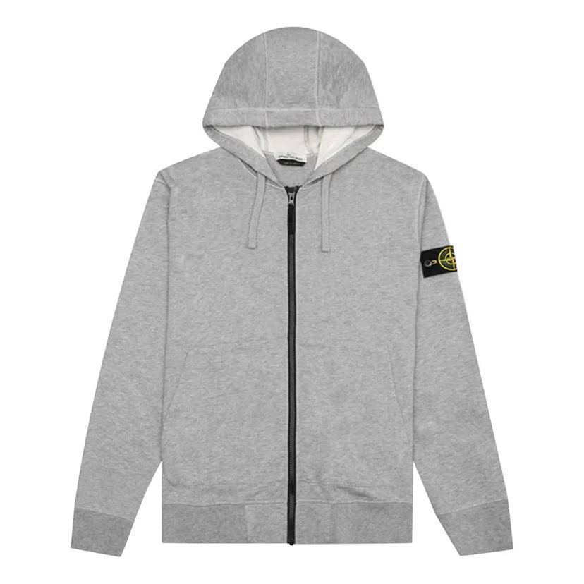 Суитчър Stone Island Stone Island Hooded Track Jacket Сиво | 761564251-V0M64
