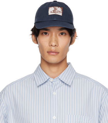 Шапка с козирка Vivienne Westwood Vivienne Westwood Cotton Twill Baseball Cap Тъмно синьо | 81020019-W016E-, 0